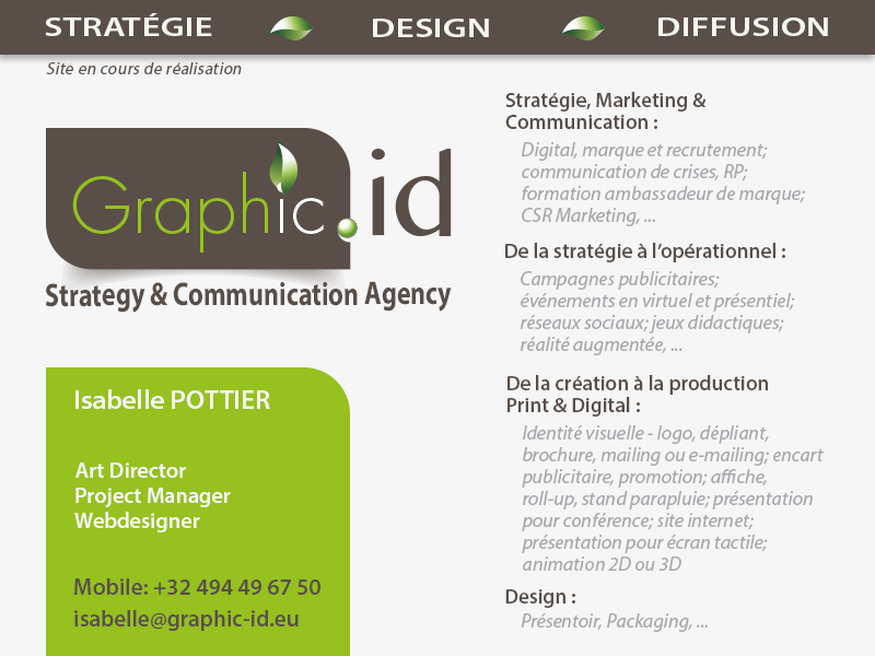 Pottier Isabelle Graphic-ID - Art Director -  Tel:+32 494 49 67 49